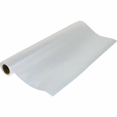 CON-TACT BRAND 20 In. x 4 Ft. Premium Clear Ribbed Non-Adhesive Shelf Liner 04F-C8P01-01